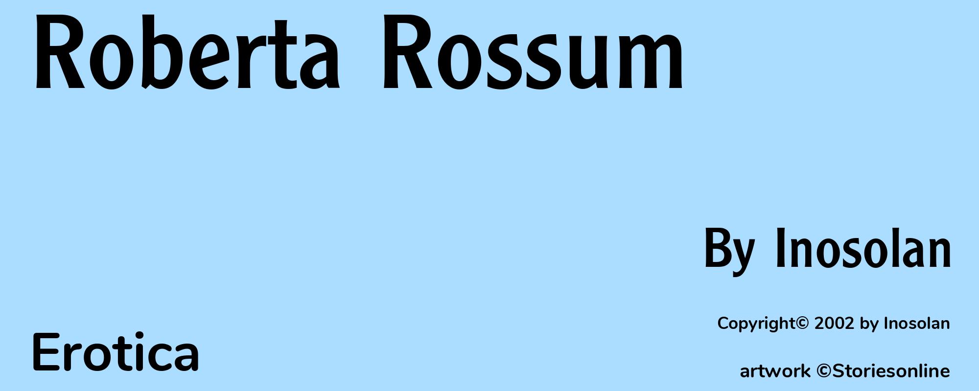 Roberta Rossum - Cover