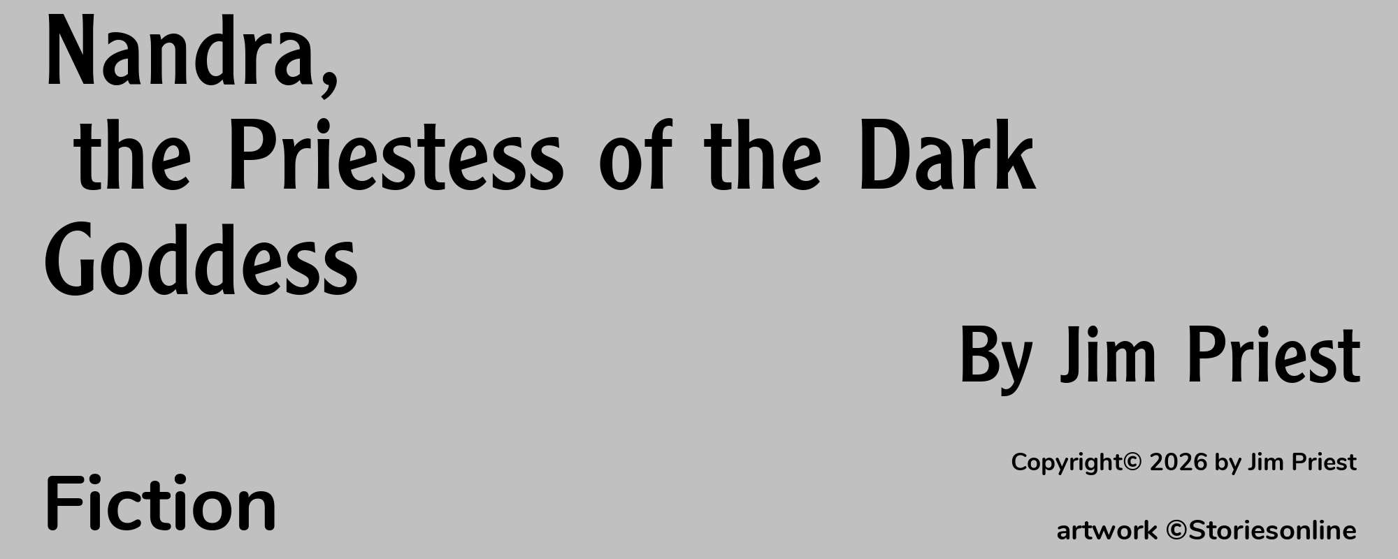 Nandra, the Priestess of the Dark Goddess - Cover