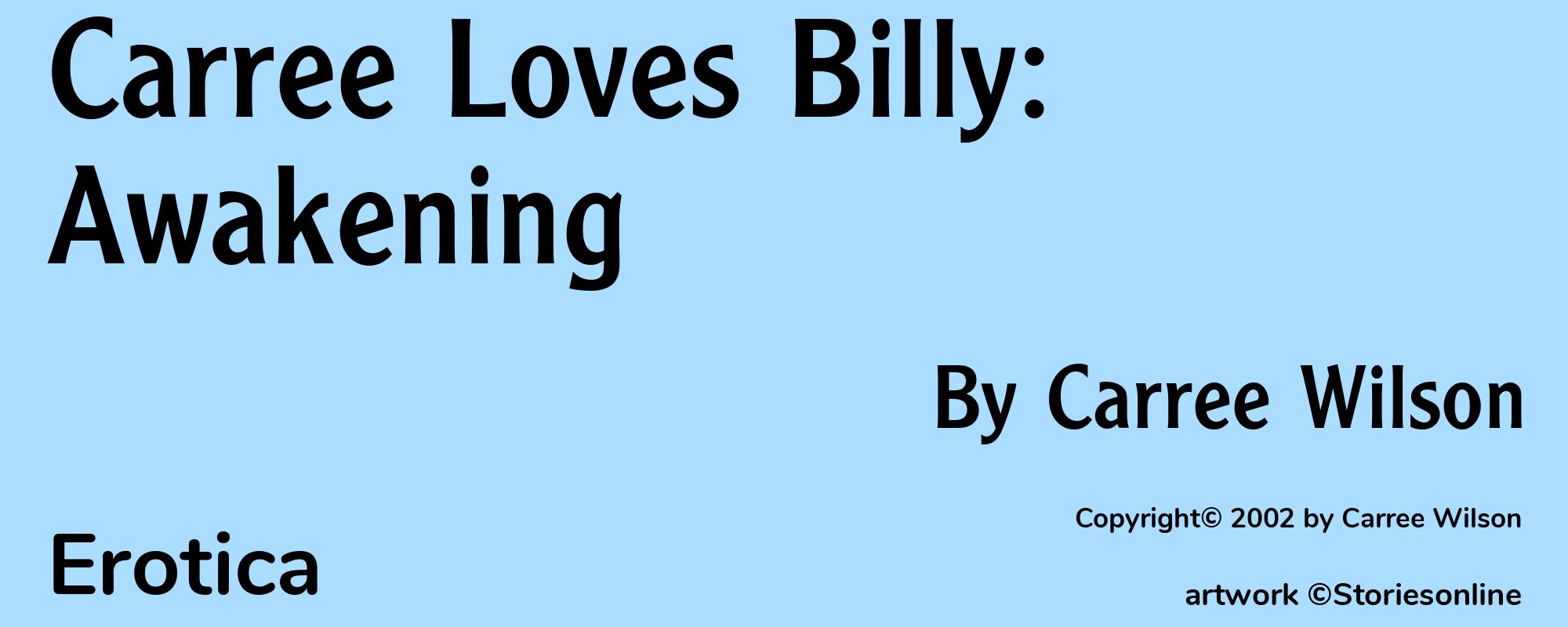 Carree Loves Billy: Awakening - Cover