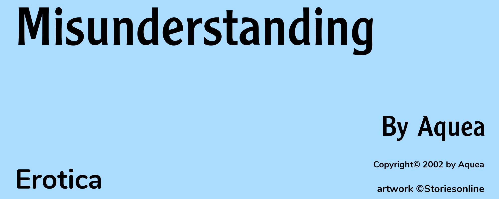 Misunderstanding - Cover