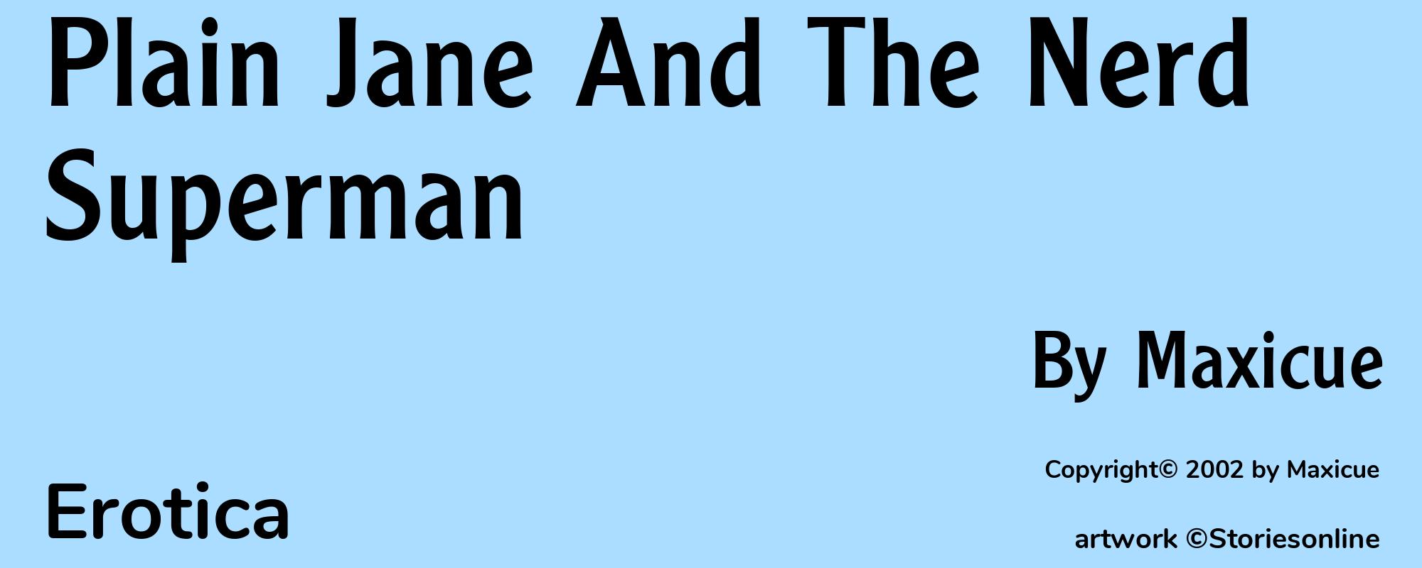 Plain Jane And The Nerd Superman - Cover