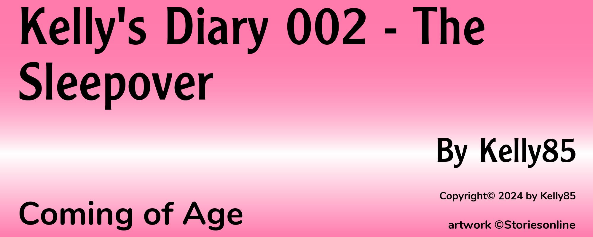 Kelly's Diary 002 - The Sleepover - Cover