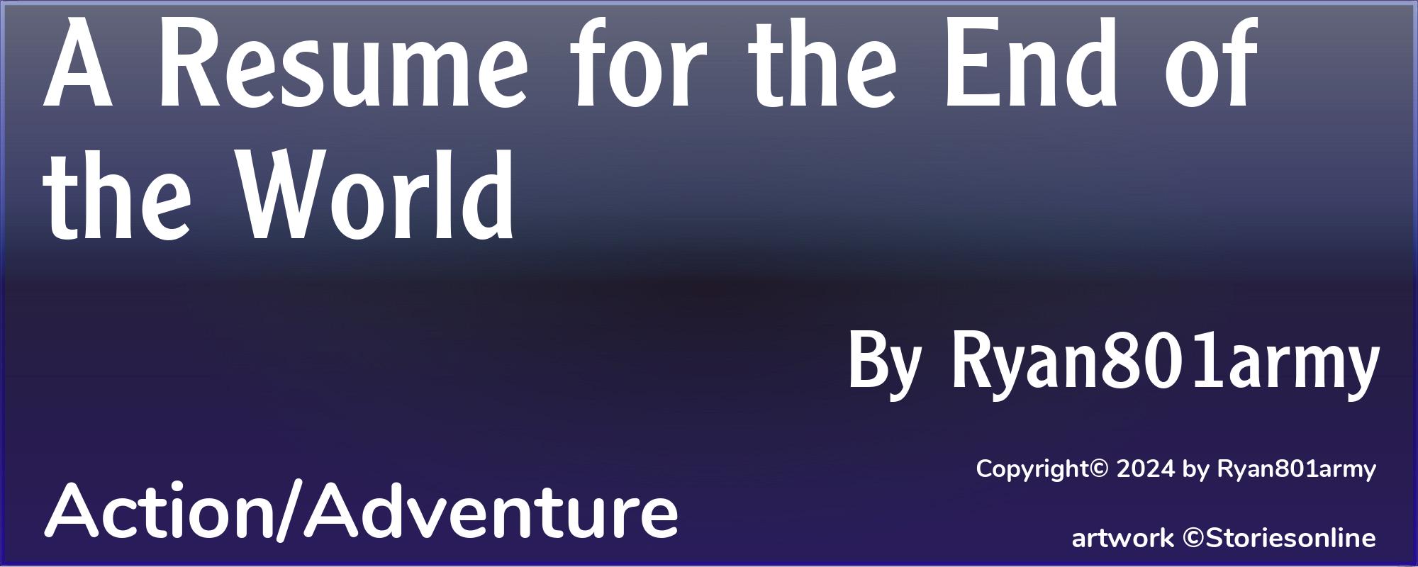 A Resume for the End of the World - Cover