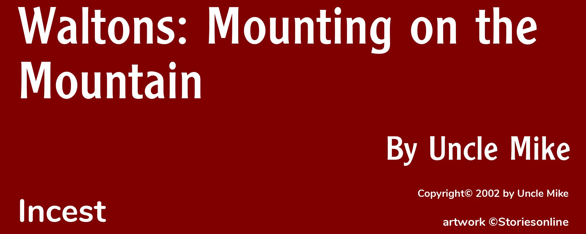 Waltons: Mounting on the Mountain - Cover