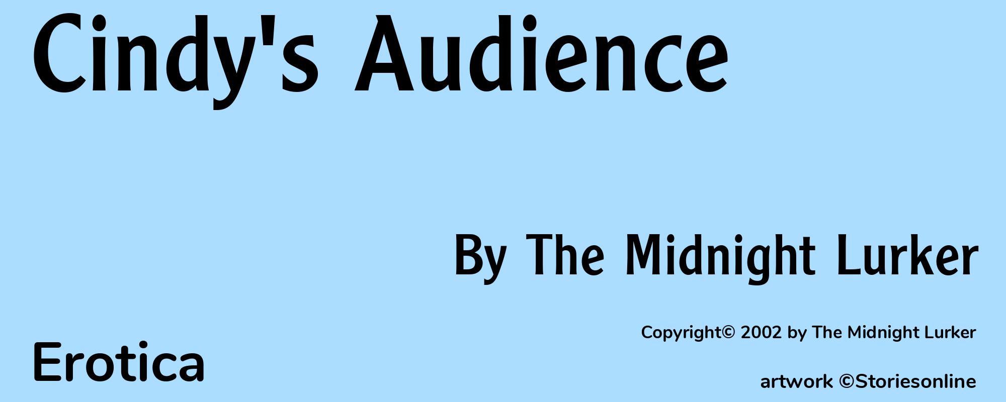 Cindy's Audience - Cover