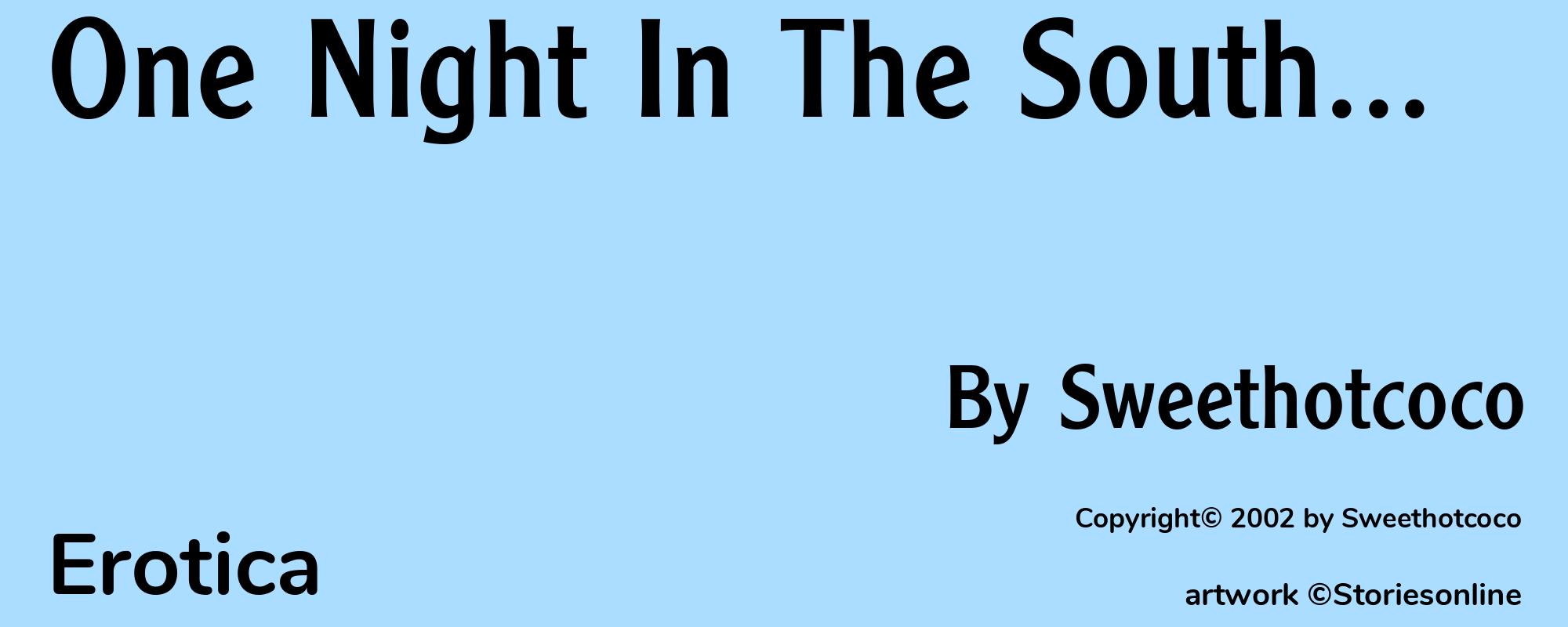 One Night In The South... - Cover