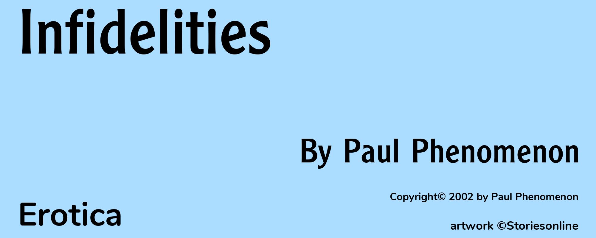Infidelities - Cover