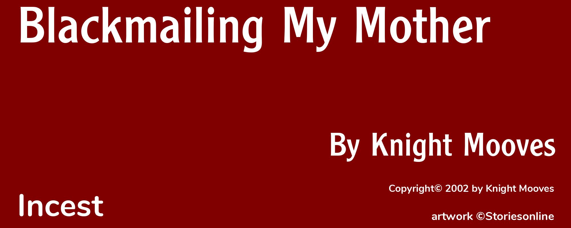Blackmailing My Mother - Cover