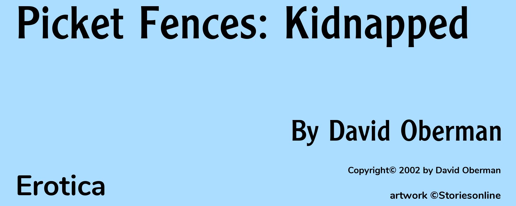 Picket Fences: Kidnapped - Cover