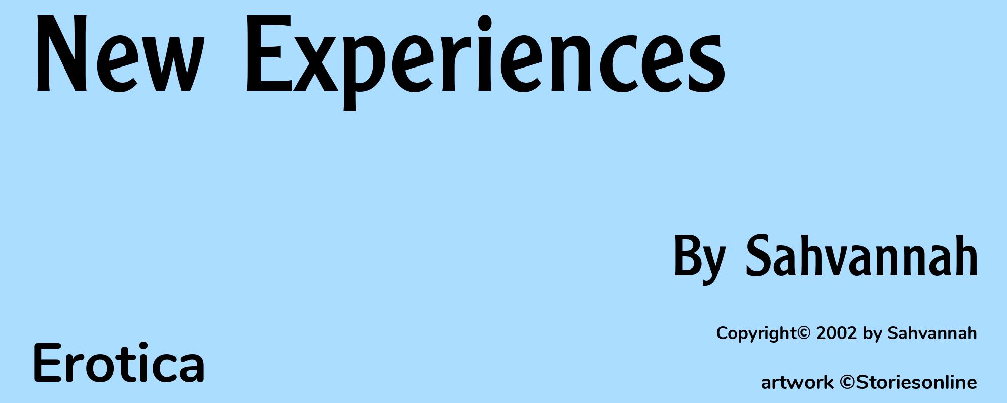 New Experiences - Cover