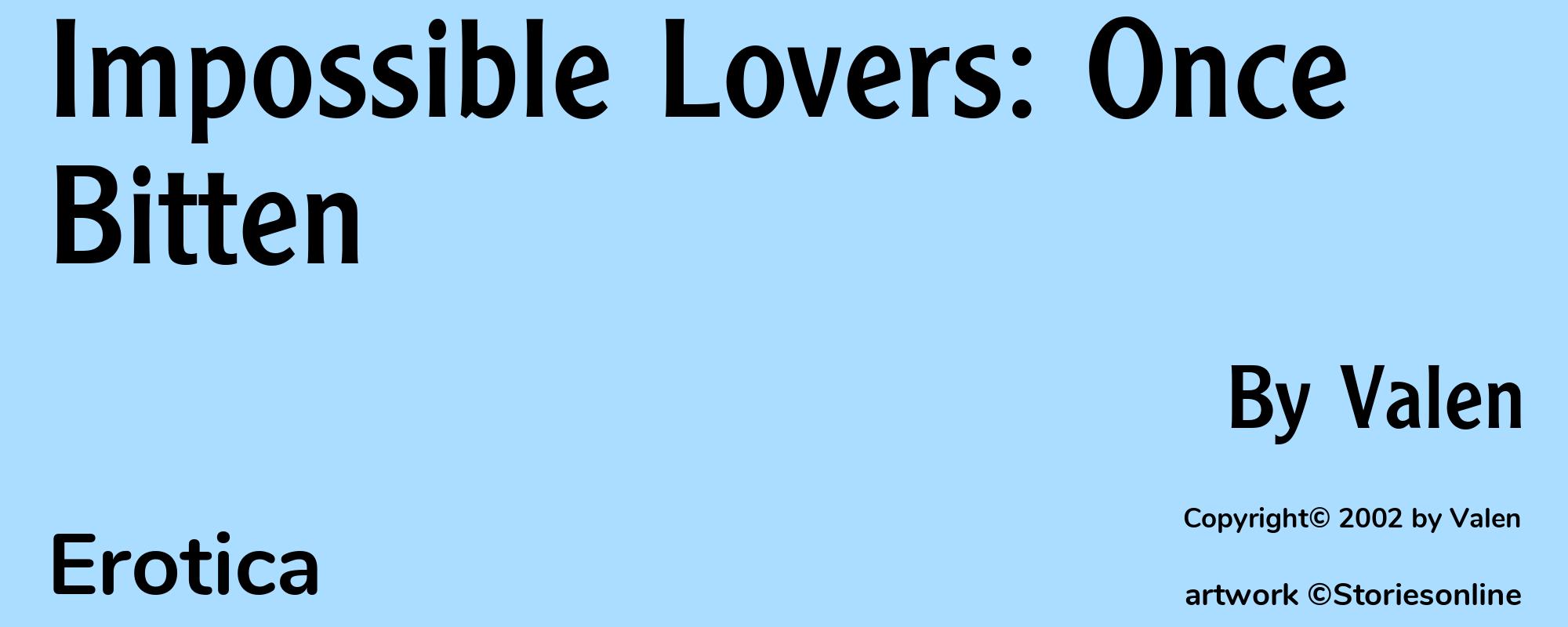 Impossible Lovers: Once Bitten - Cover
