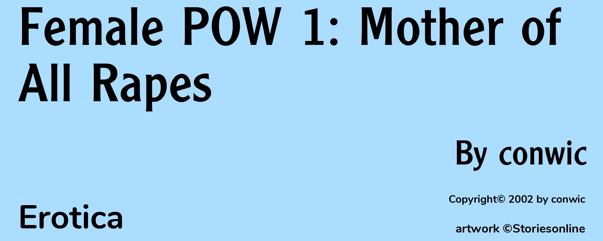 Female POW 1: Mother of All Rapes - Cover