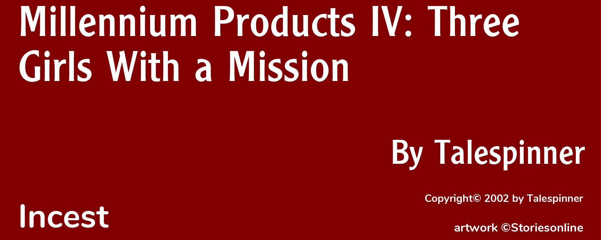 Millennium Products IV: Three Girls With a Mission - Cover