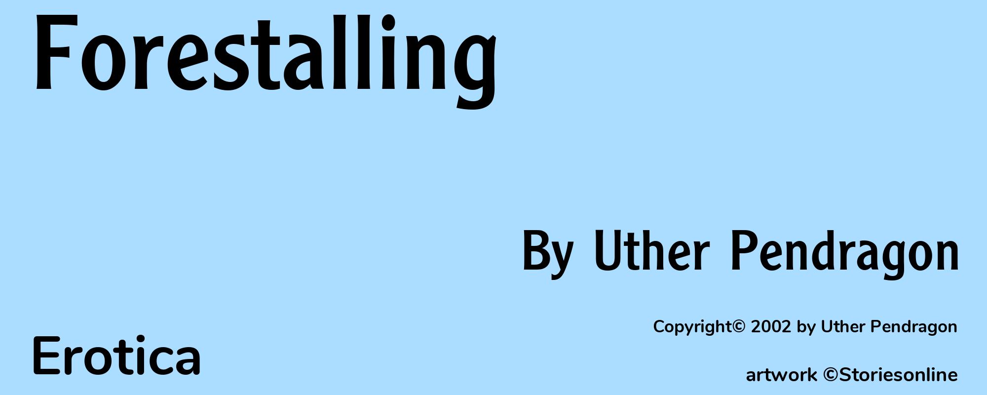 Forestalling - Cover