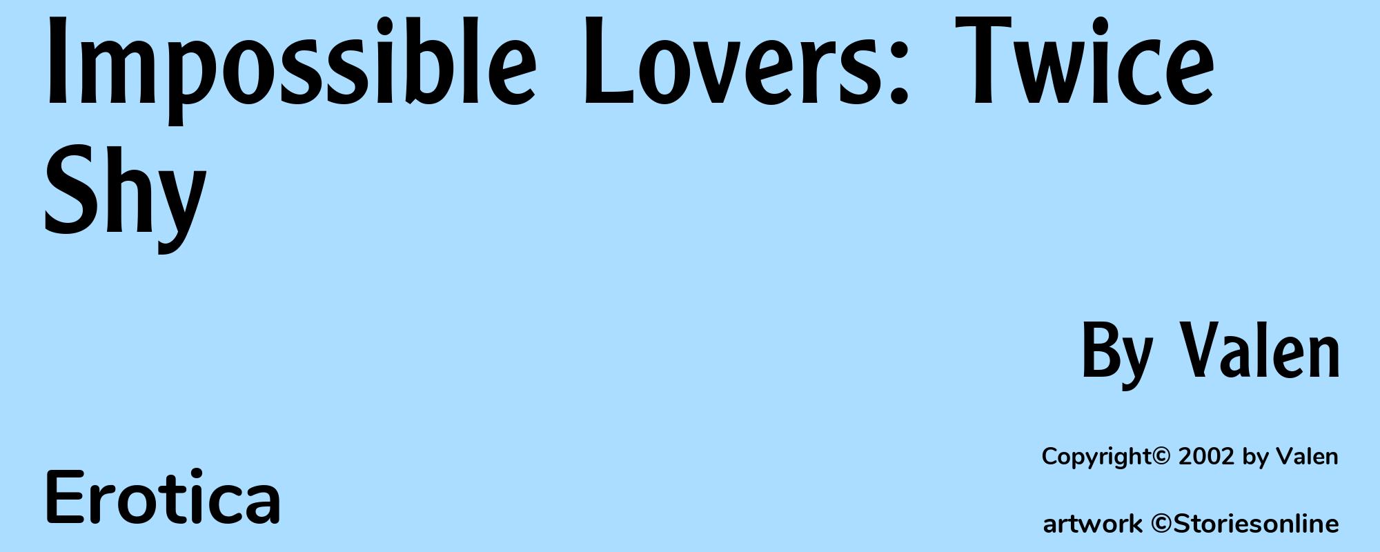 Impossible Lovers: Twice Shy - Cover