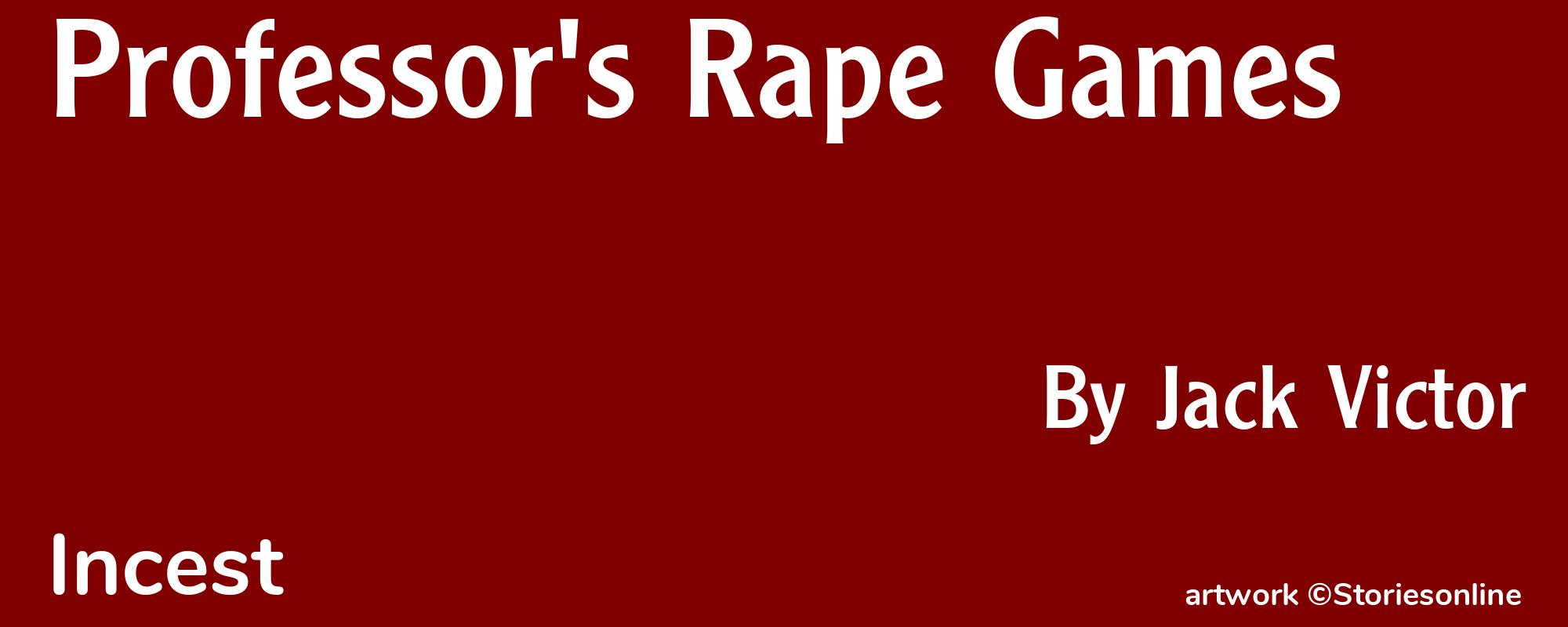 Professor's Rape Games - Cover