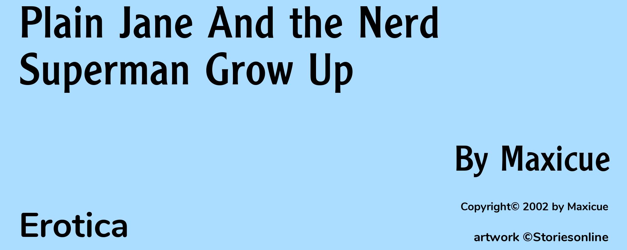 Plain Jane And the Nerd Superman Grow Up - Cover