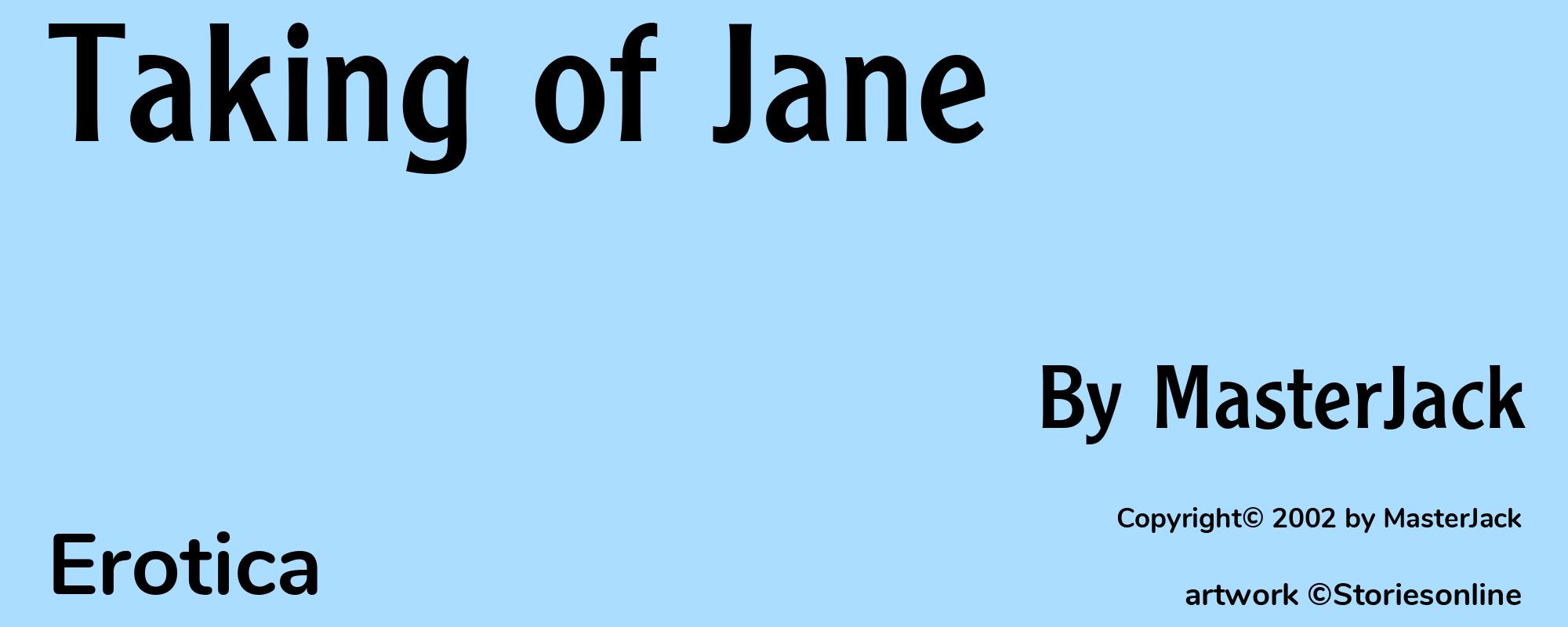 Taking of Jane - Cover