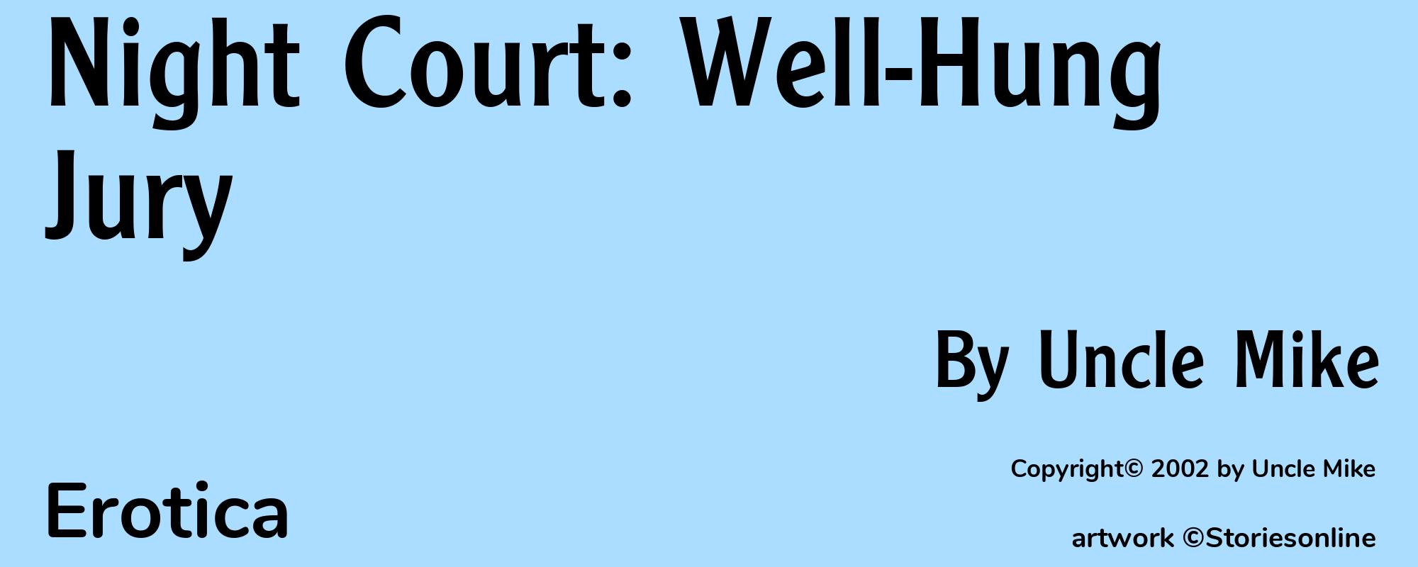 Night Court: Well-Hung Jury - Cover