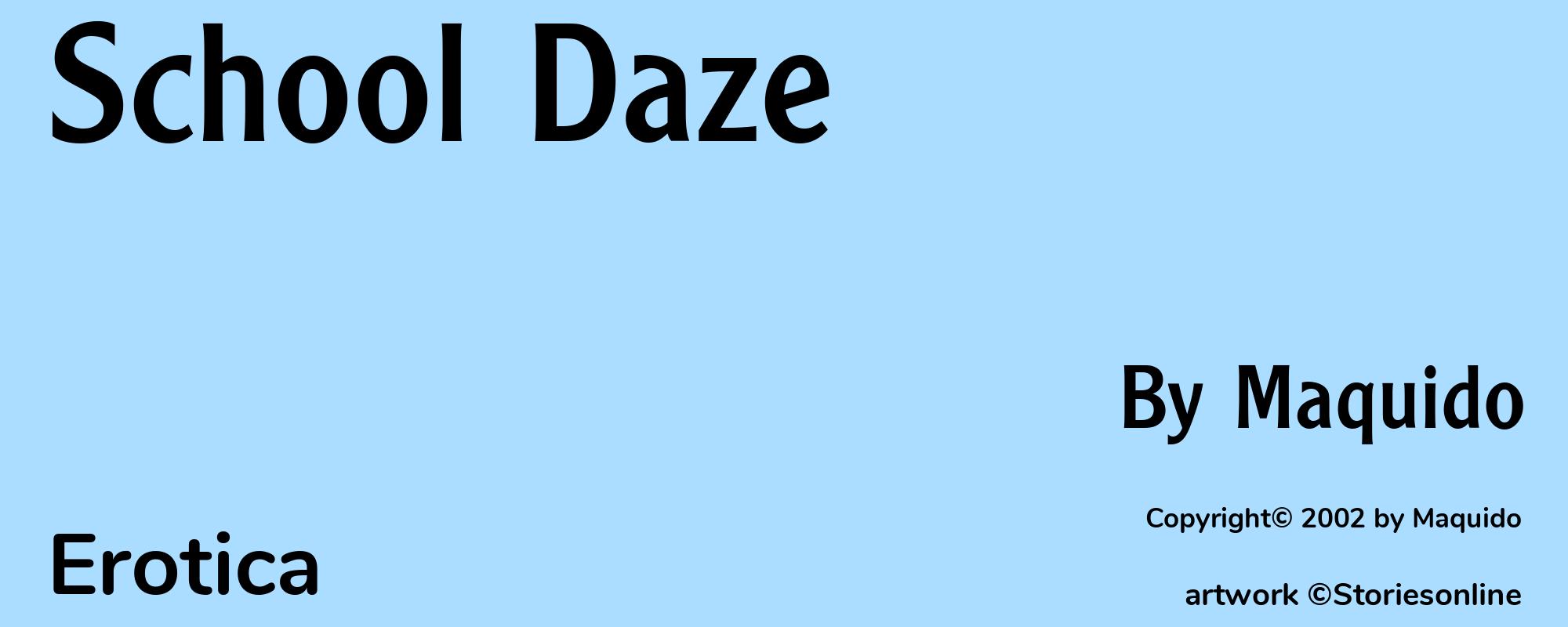 School Daze - Cover