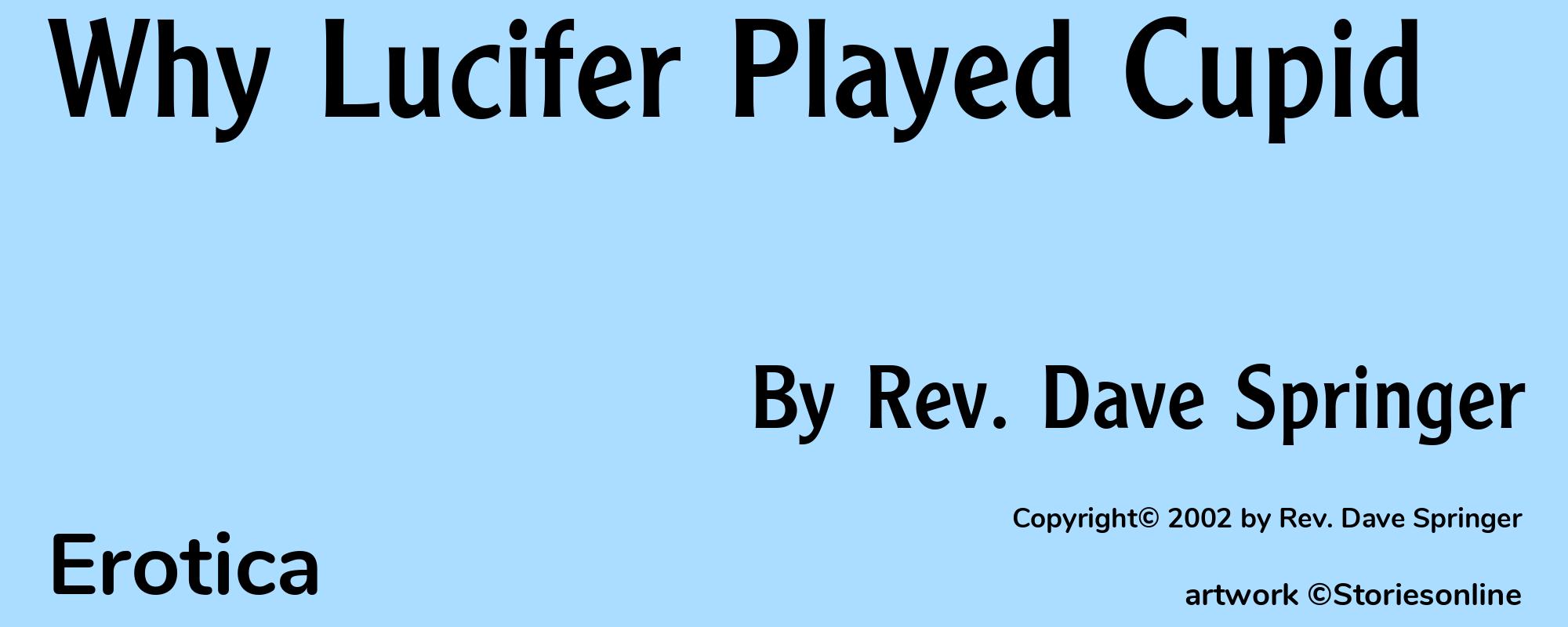 Why Lucifer Played Cupid - Cover