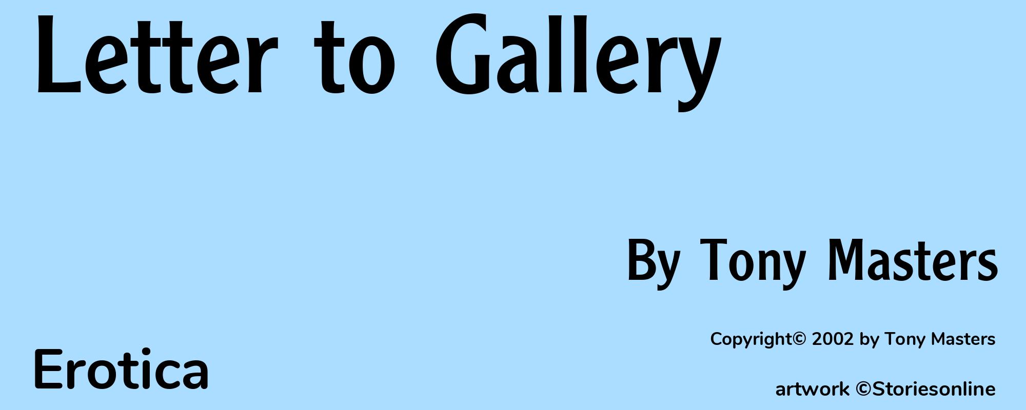 Letter to Gallery - Cover