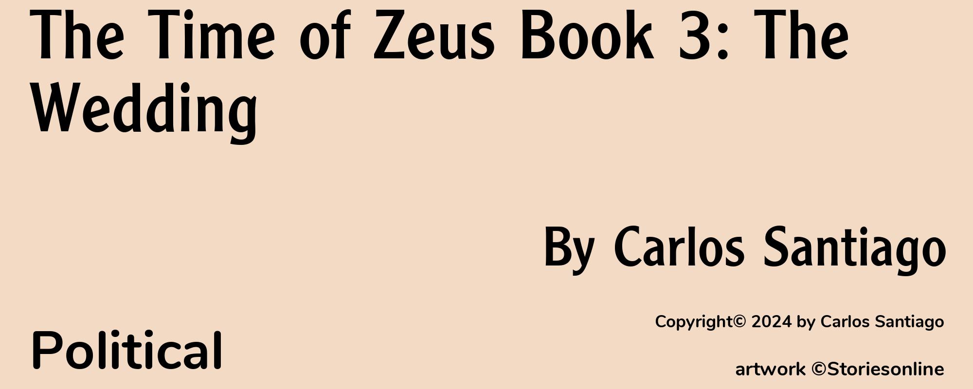 The Time of Zeus Book 3: The Wedding - Cover