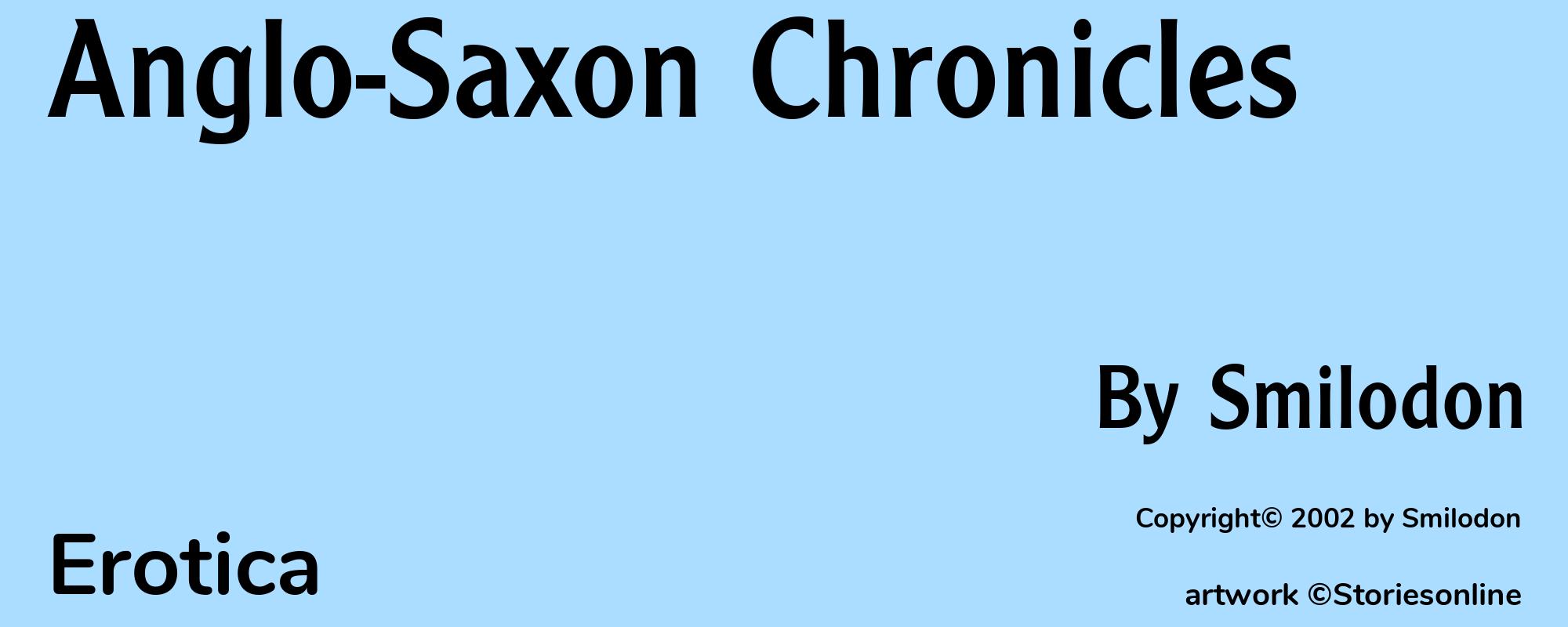 Anglo-Saxon Chronicles - Cover