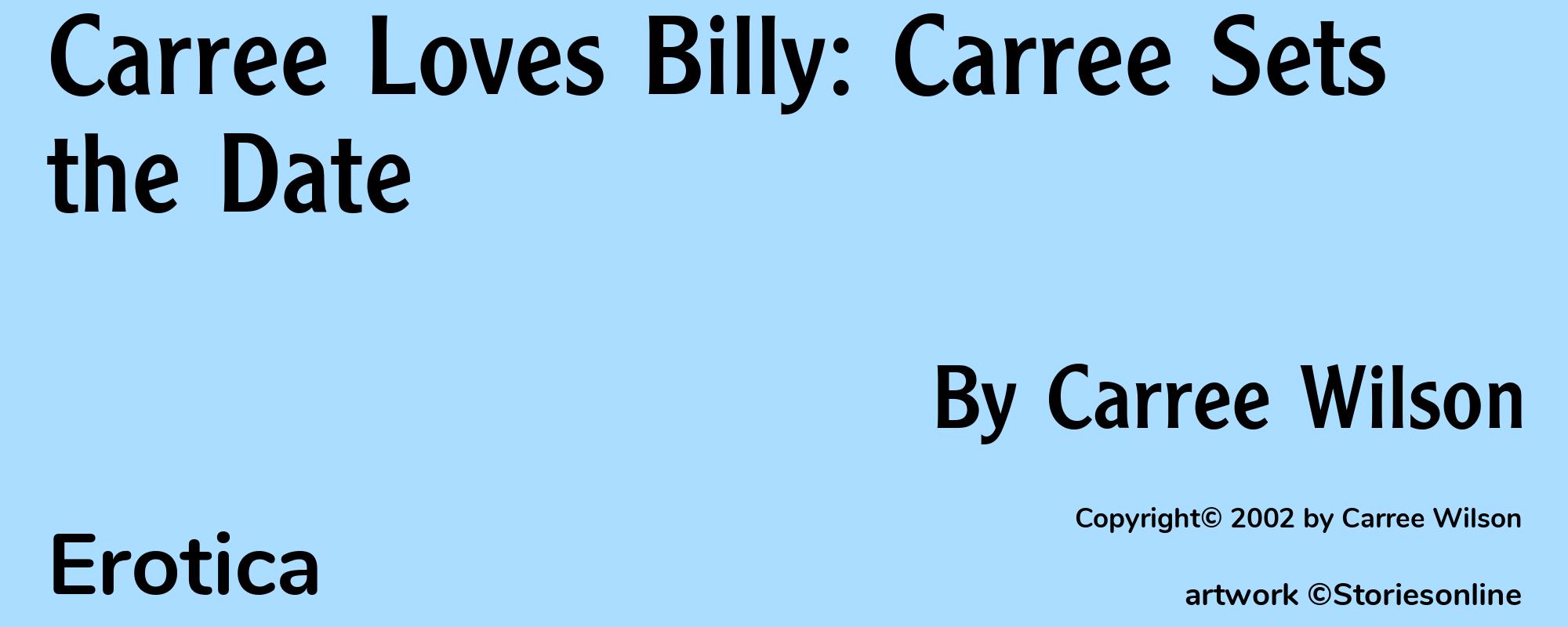 Carree Loves Billy: Carree Sets the Date - Cover