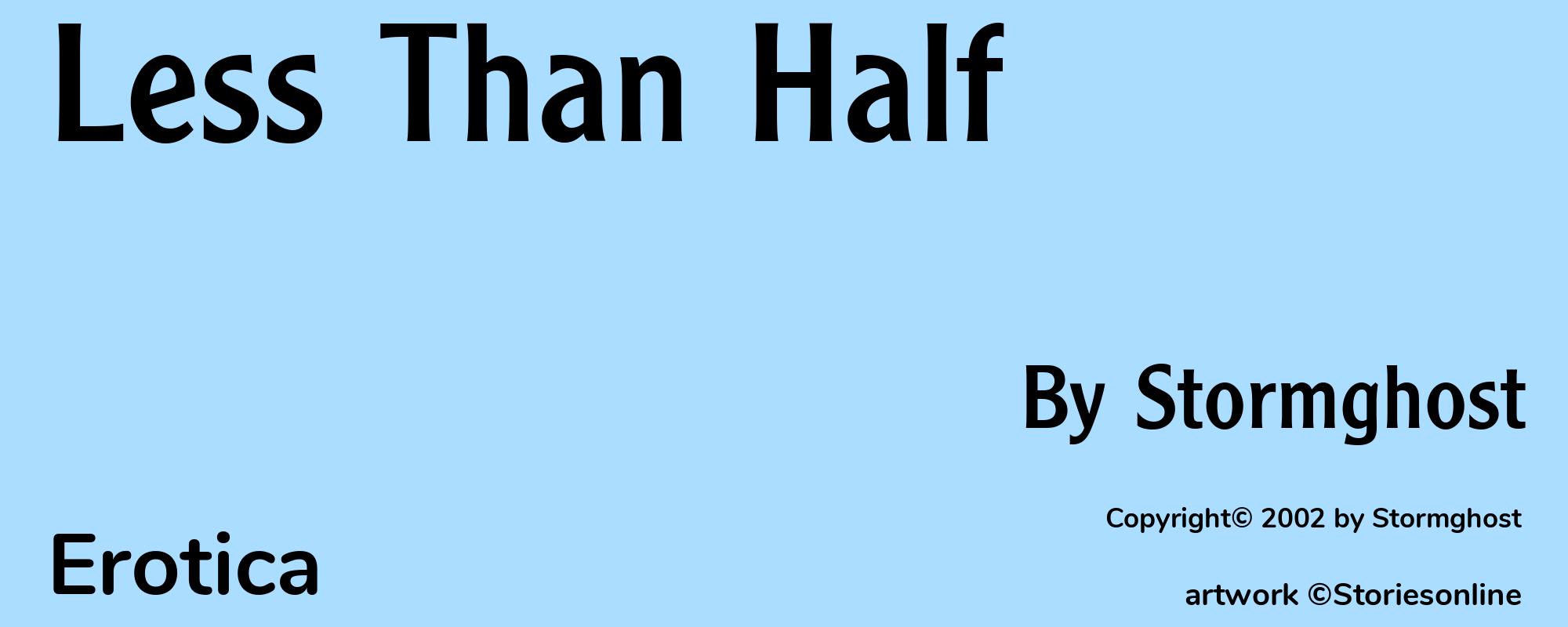 Less Than Half - Cover
