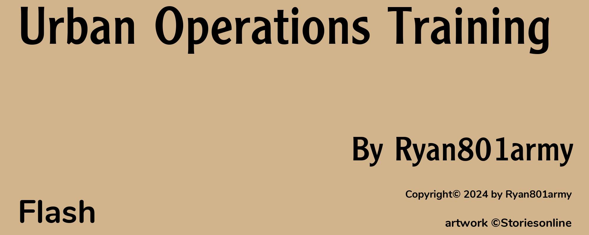 Urban Operations Training - Cover