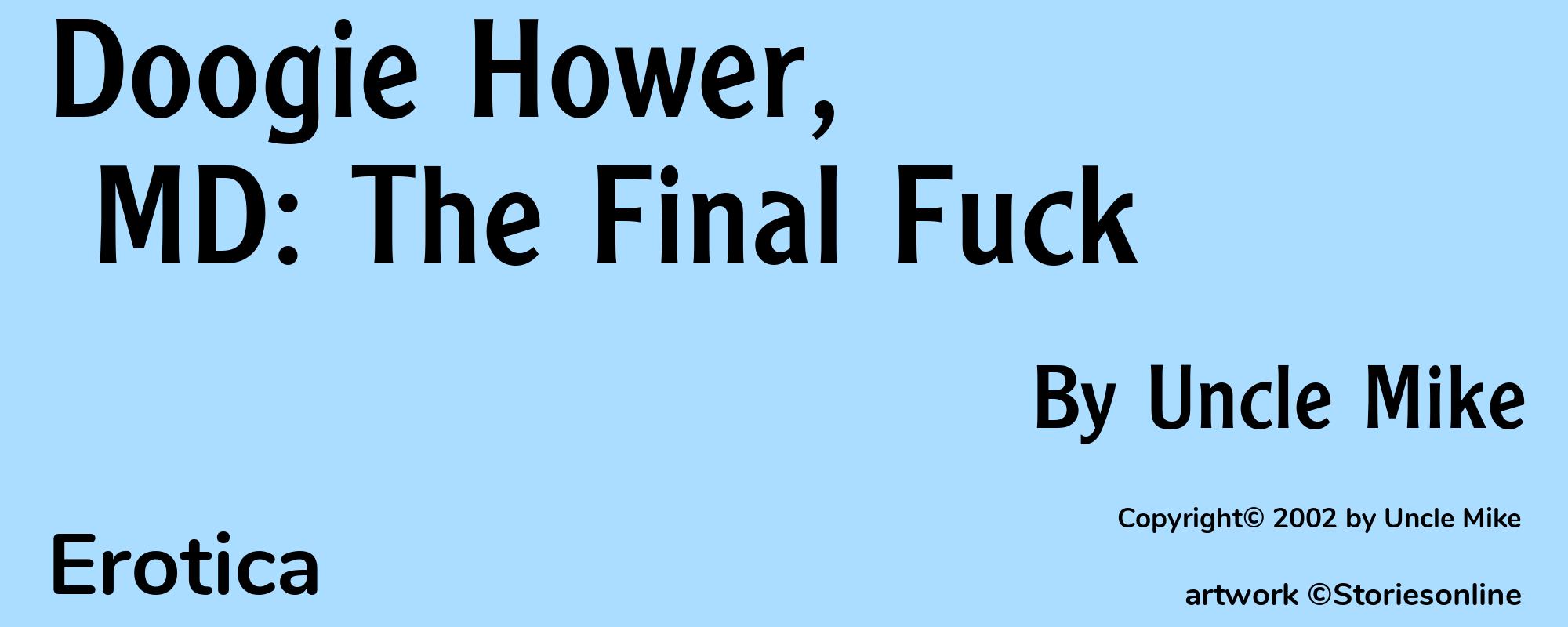 Doogie Hower, MD: The Final Fuck - Cover