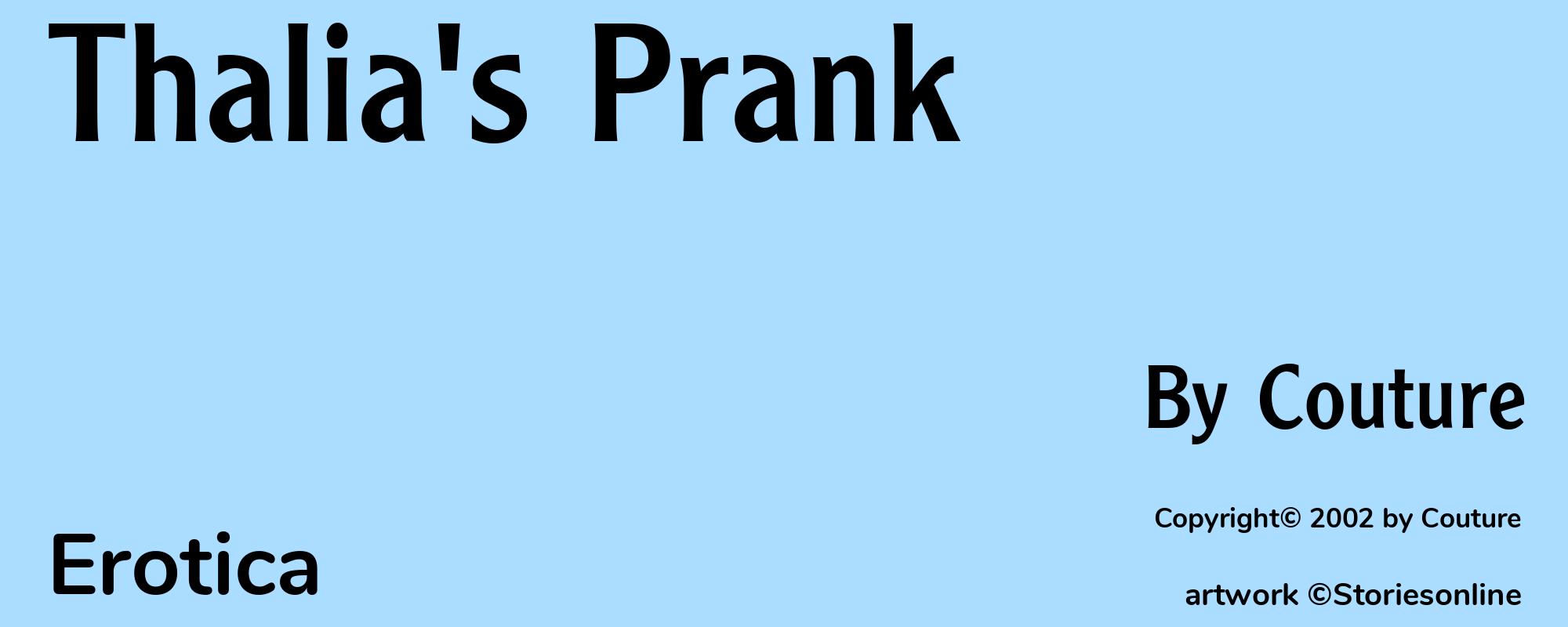 Thalia's Prank - Cover