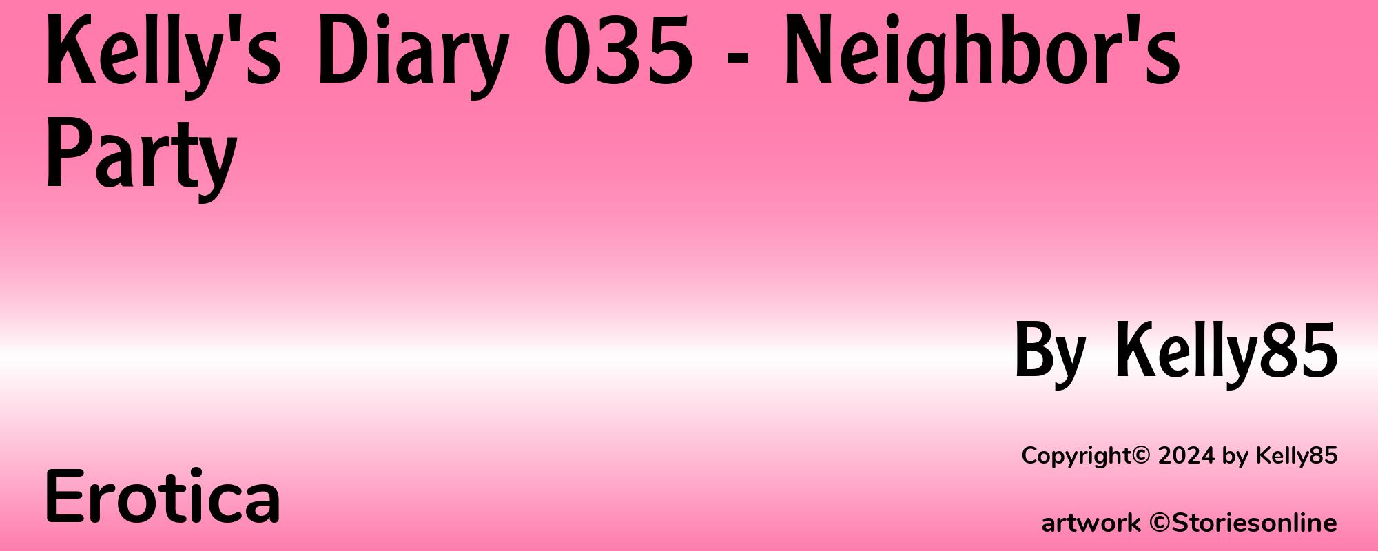 Kelly's Diary 035 - Neighbor's Party - Cover