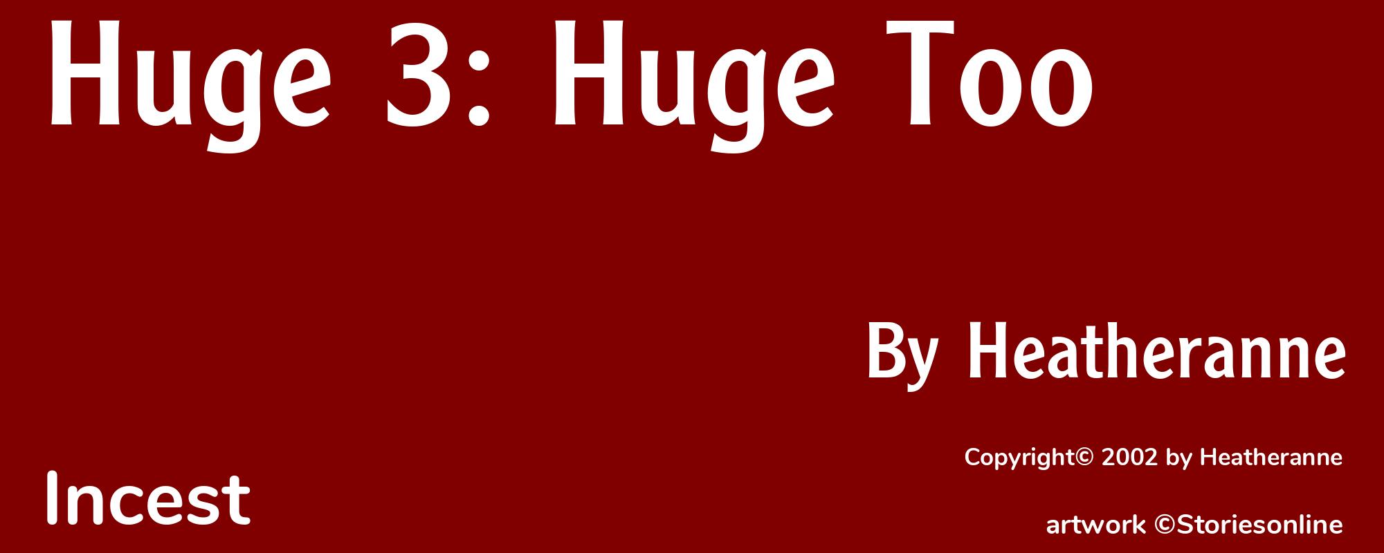 Huge 3: Huge Too - Cover