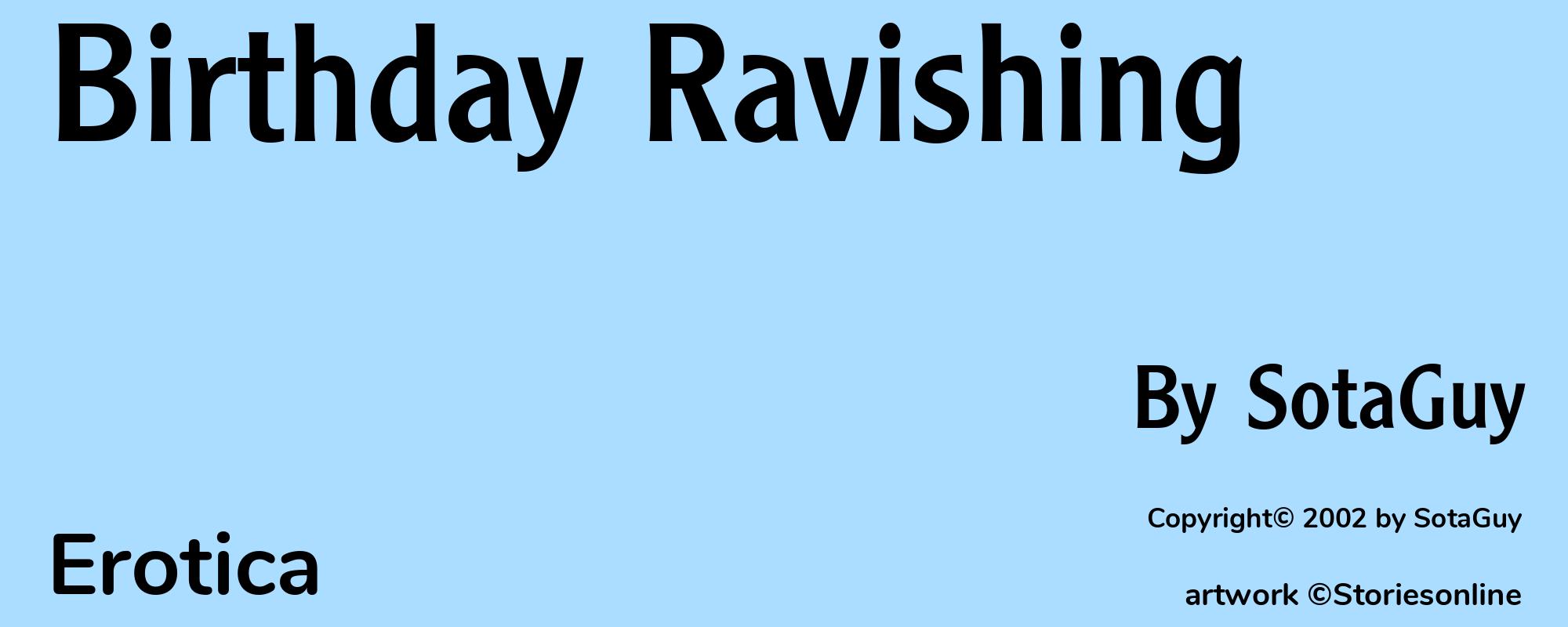 Birthday Ravishing - Cover