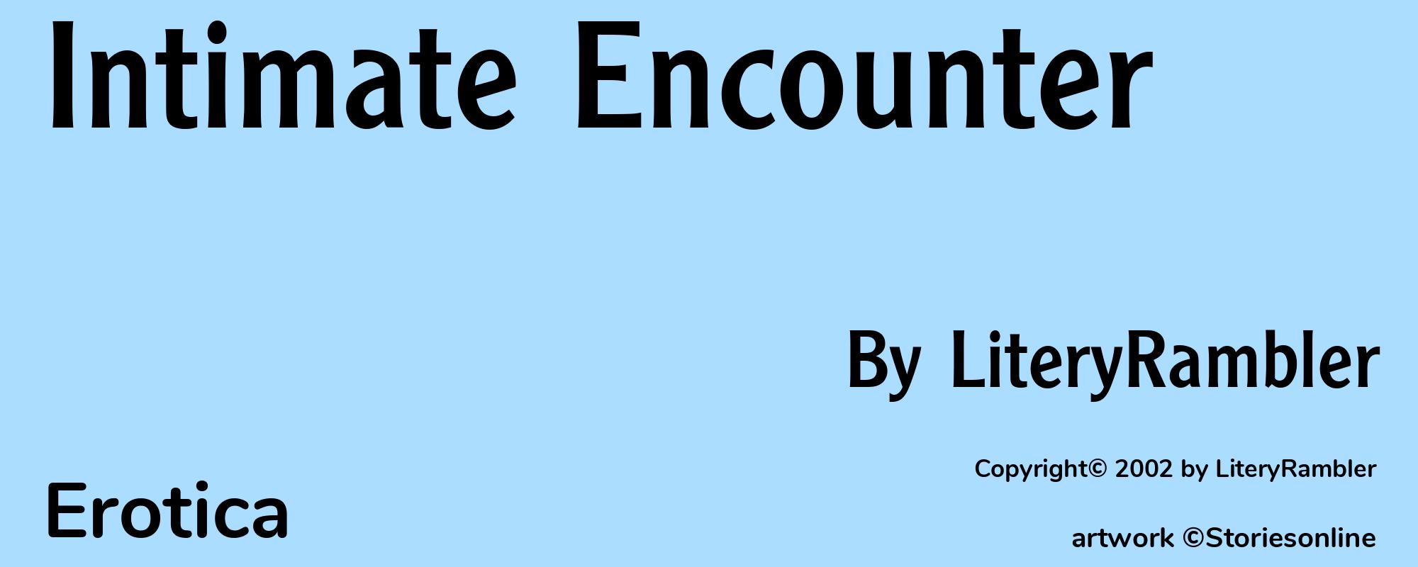 Intimate Encounter - Cover