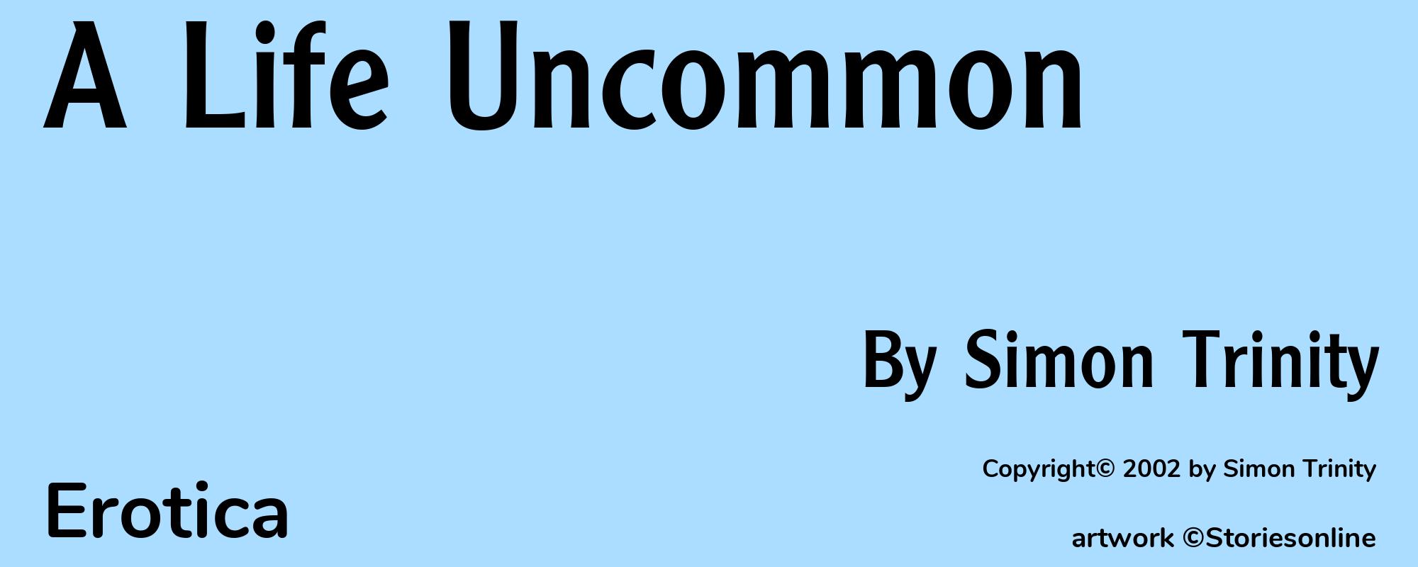 A Life Uncommon - Cover