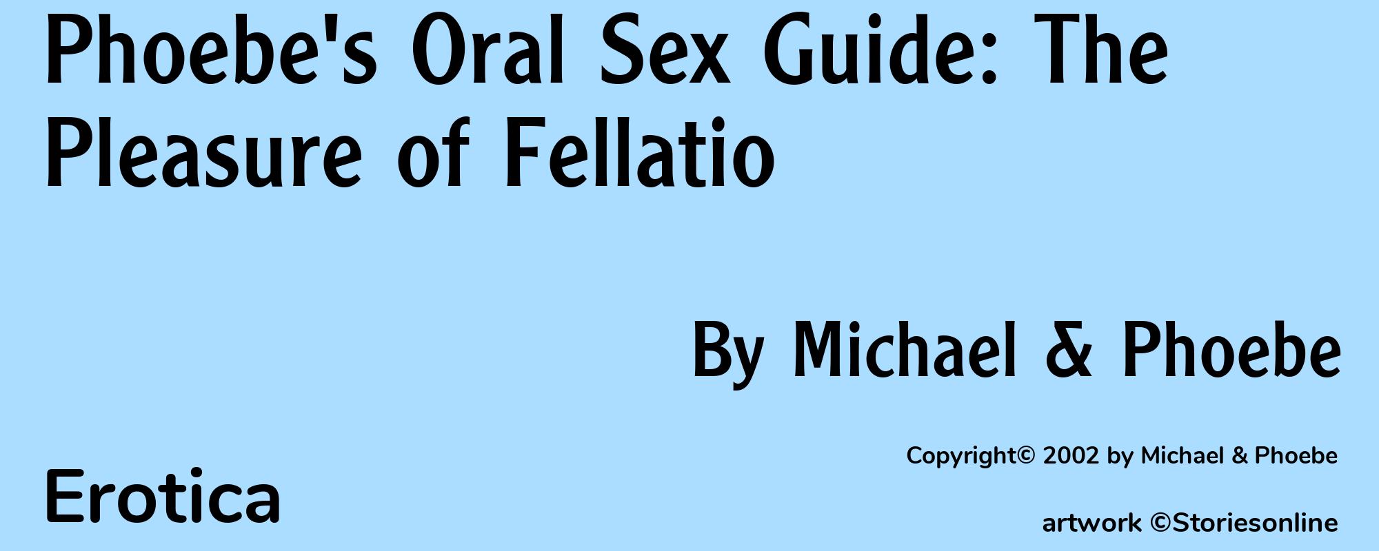 Phoebe's Oral Sex Guide: The Pleasure of Fellatio - Cover