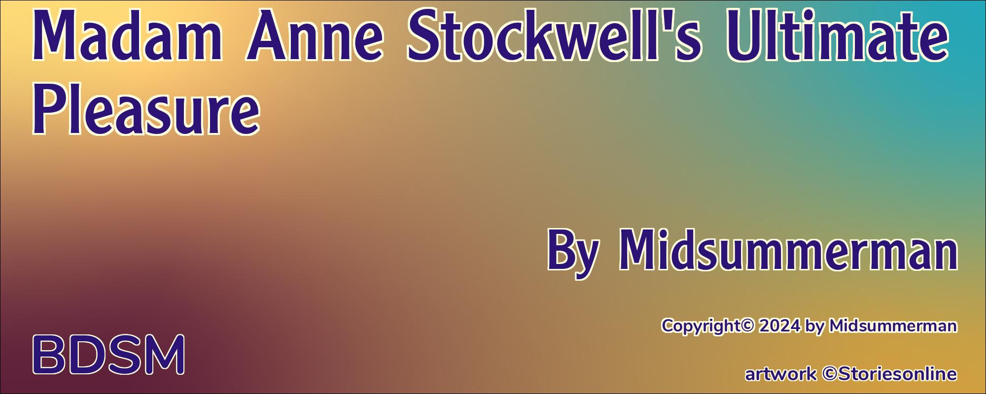 Madam Anne Stockwell's Ultimate Pleasure - Cover