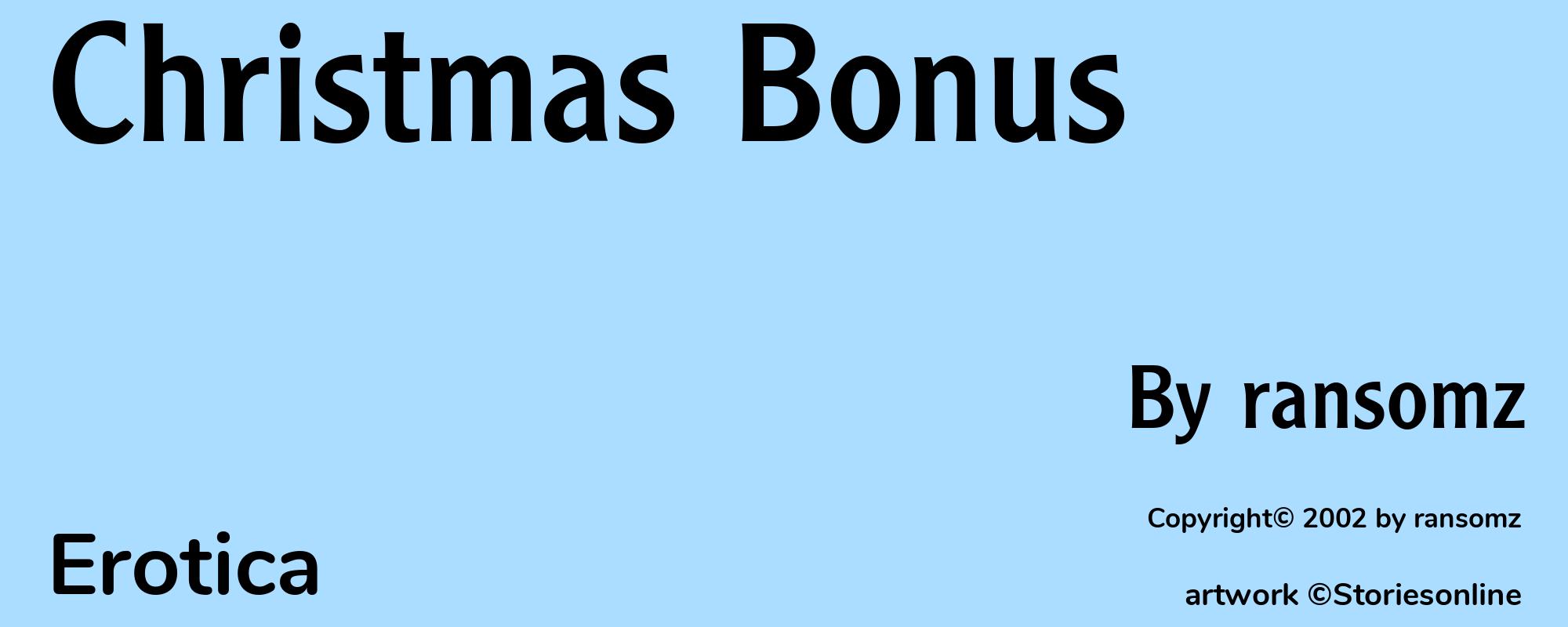 Christmas Bonus - Cover