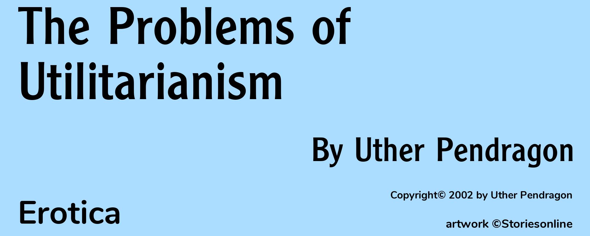 The Problems of Utilitarianism - Cover