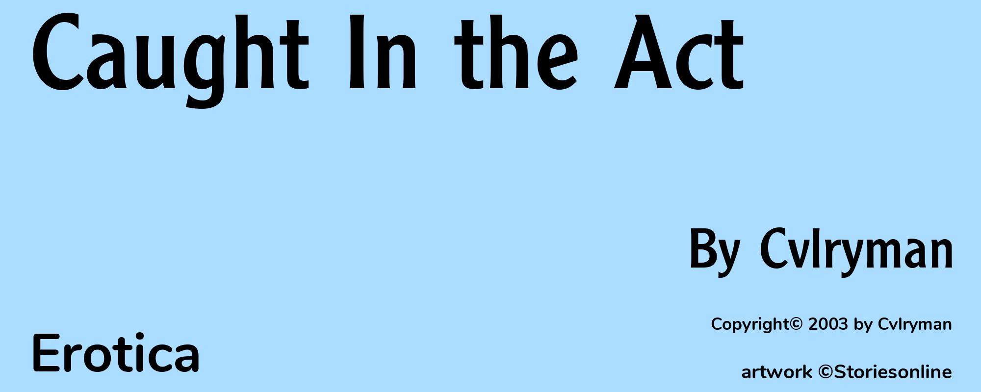 Caught In the Act - Cover