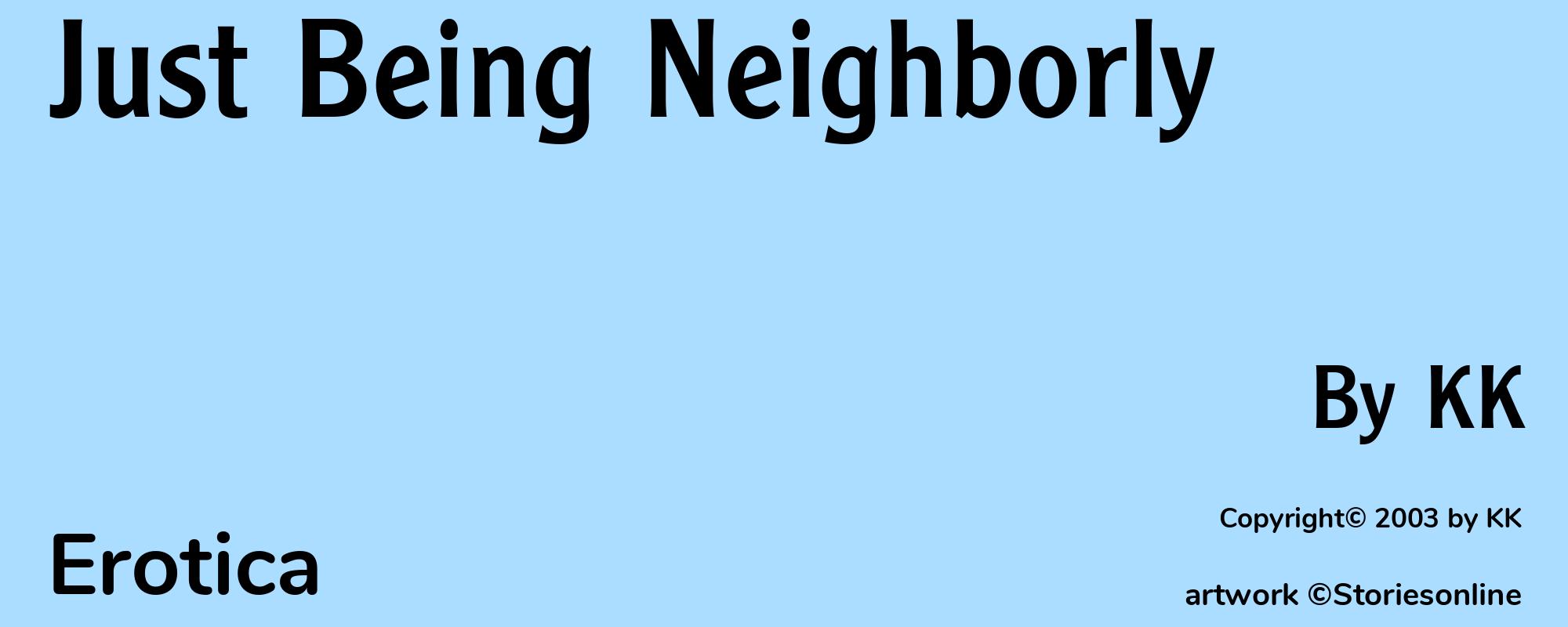 Just Being Neighborly - Cover