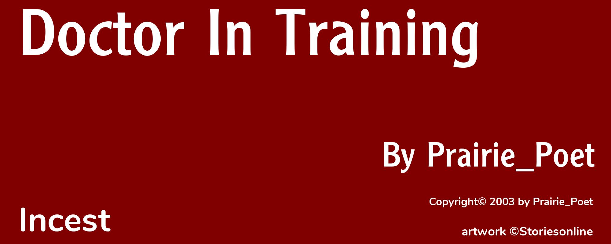 Doctor In Training - Cover