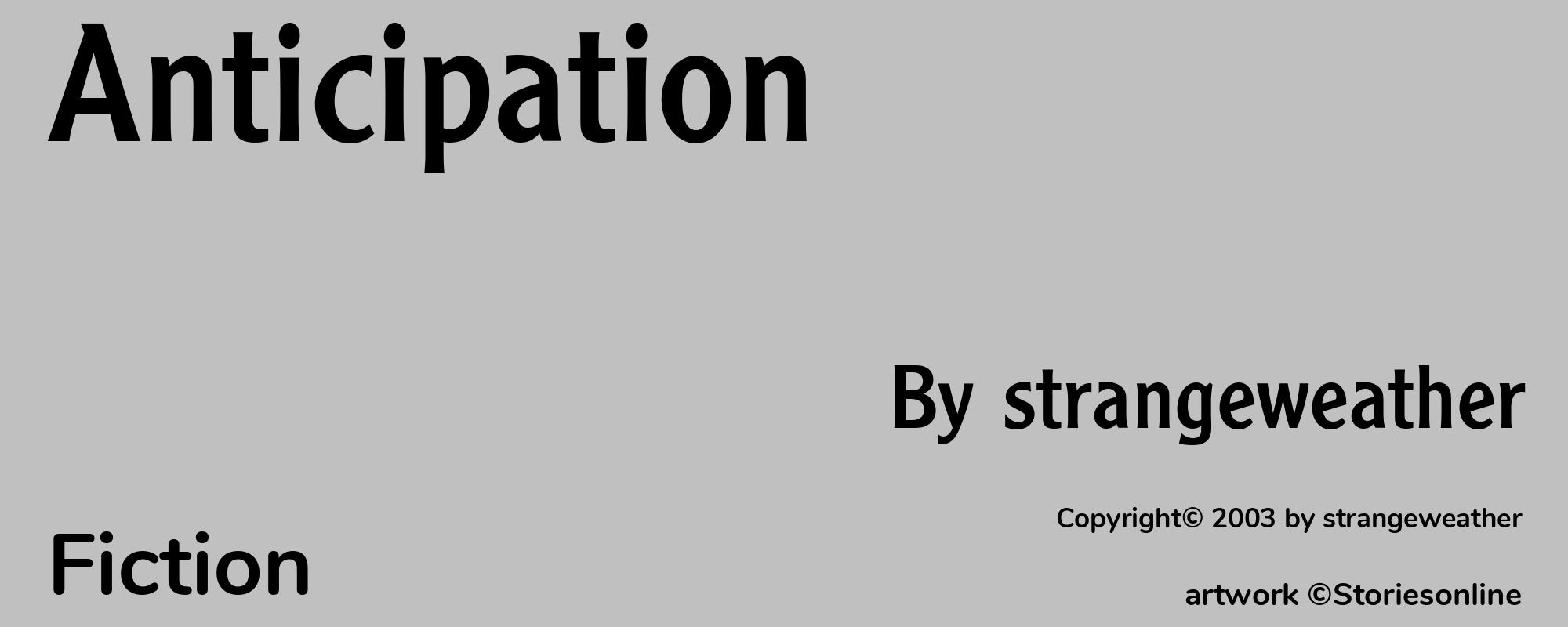 Anticipation - Cover