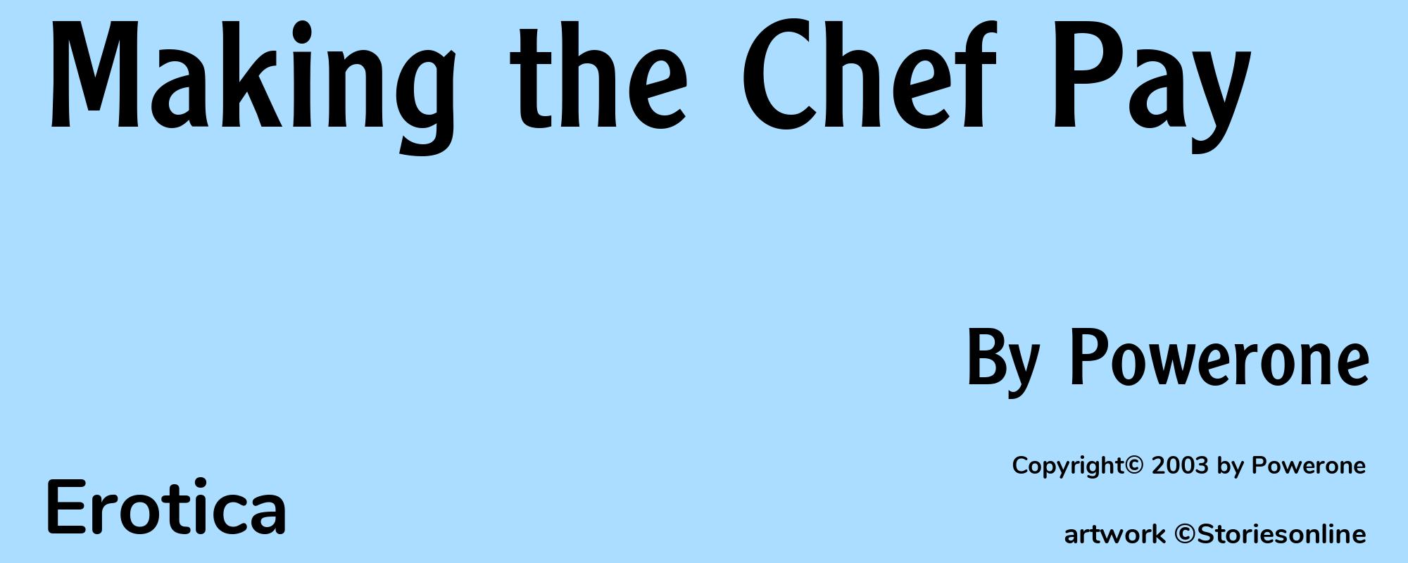 Making the Chef Pay - Cover