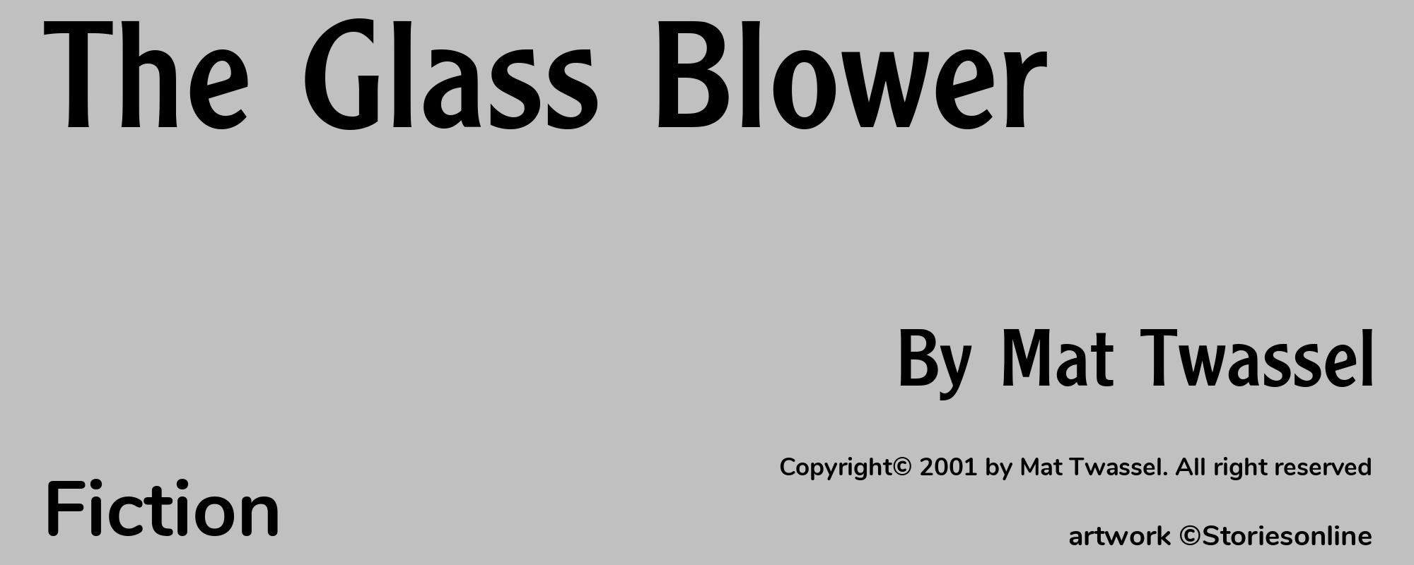 The Glass Blower - Cover