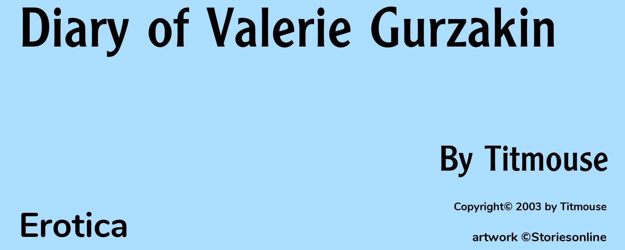 Diary of Valerie Gurzakin - Cover