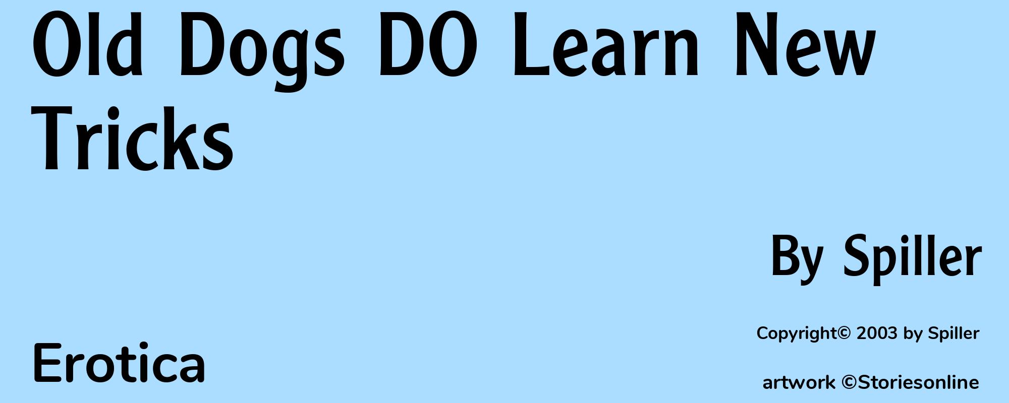 Old Dogs DO Learn New Tricks - Cover